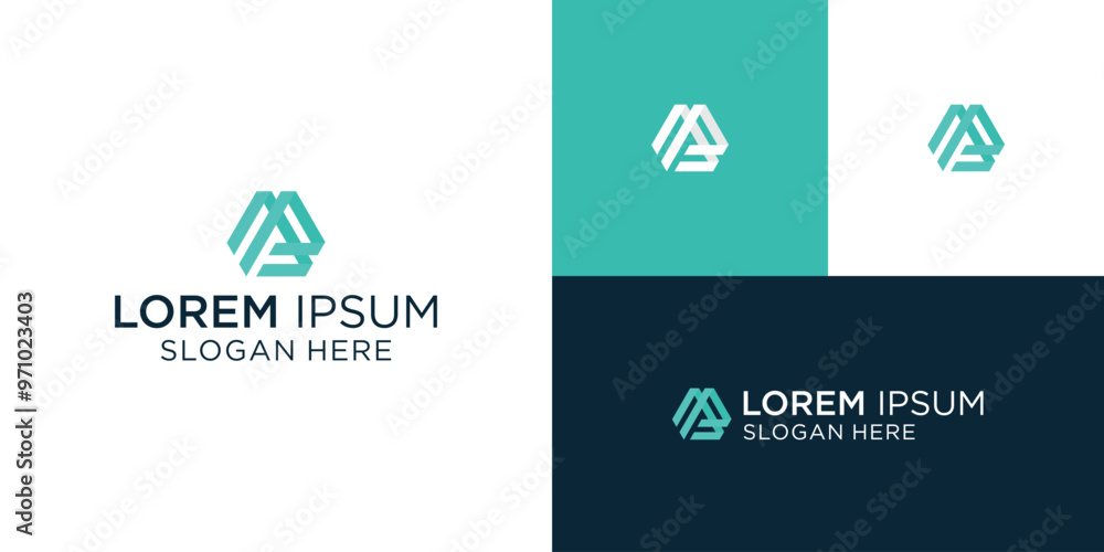 combination logo for A, M and F