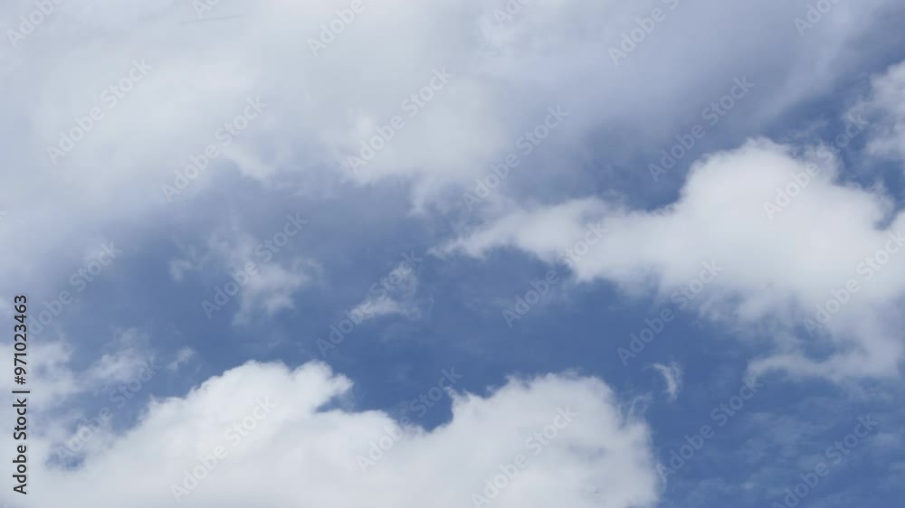 Moving of white clouds drifting on blue sky Moving of white clouds drifting on blue sky