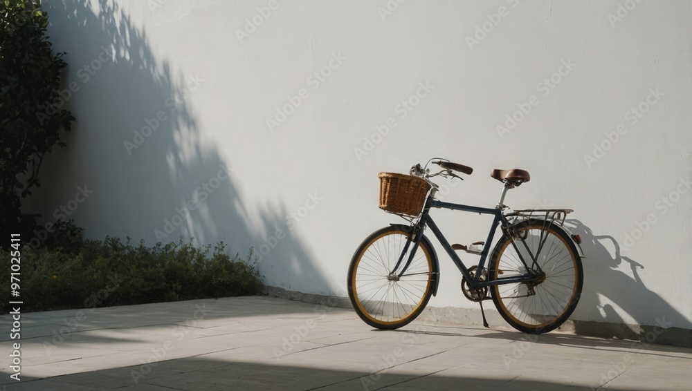 Obraz premium vintage bicycle against a white wall