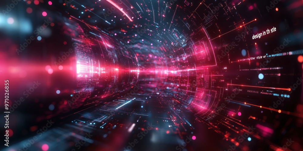 Digital Tunnel of Data and Light Digital Tunnel of Data and Light