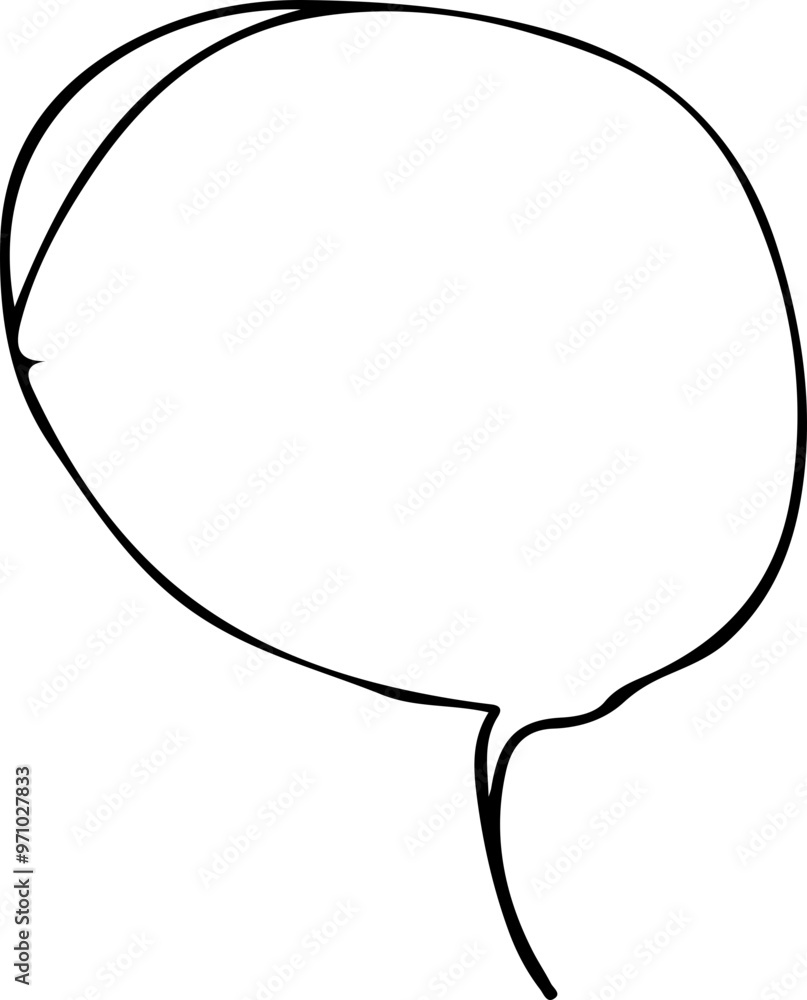 Simple Outline of a Balloon on White Background Simple Outline of a Balloon on White Background
