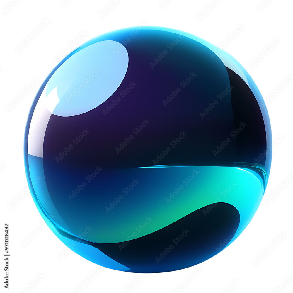 abstract blue sphere on transparent background abstract blue sphere on transparent background