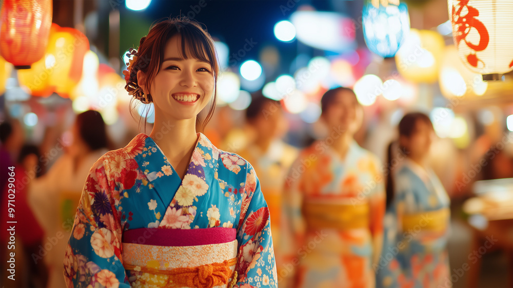 浴衣姿の若者たちの祭り 浴衣姿の若者たちの祭り