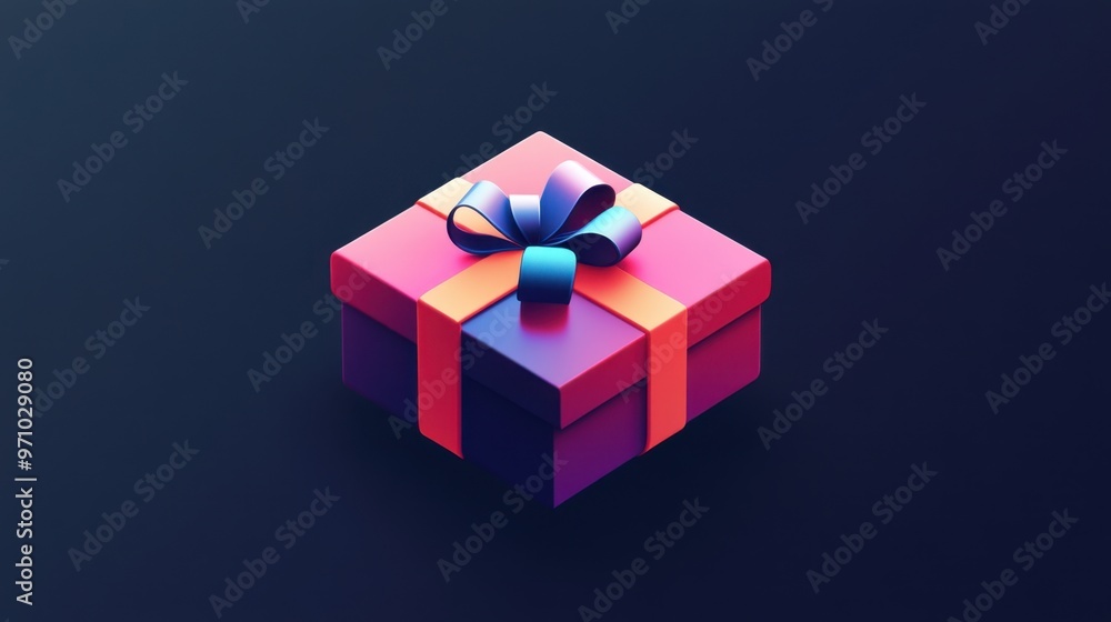 Gift box icon with simple wrapping and decorative ribbon, symbolizing personal presents or offers with minimalistic design Gift box icon with simple wrapping and decorative ribbon, symbolizing personal presents or offers with minimalistic design