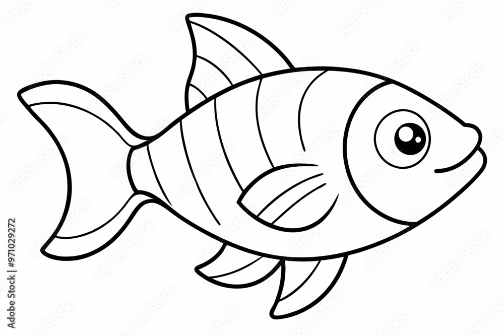 illustration of cartoon fish illustration of cartoon fish