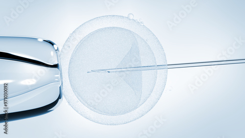 Canvas Print In vitro fertilization. Insemination. ICSI. 3d illustration.