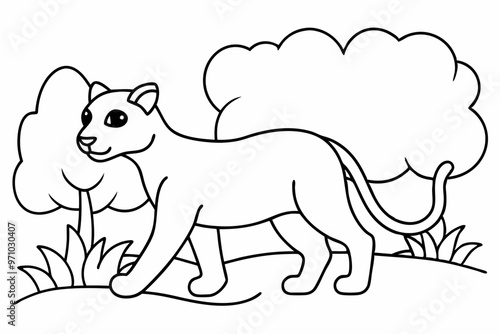 coloring page of a tiger