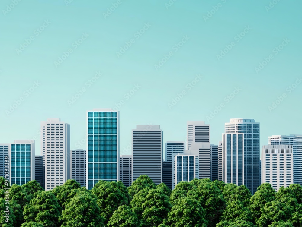 Fototapeta premium Smart city using green energy solutions, engineers ensuring eco-friendly electricity distribution