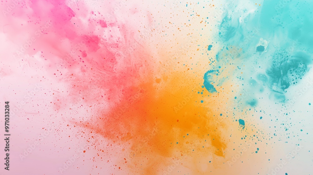 The image features an abstract splash of colors blending seamlessly from red and pink hues on the left to vibrant orange and yellow tones on the right, fading into light blue towards the bottom. The image features an abstract splash of colors blending seamlessly from red and pink hues on the left to vibrant orange and yellow tones on the right, fading into light blue towards the bottom.