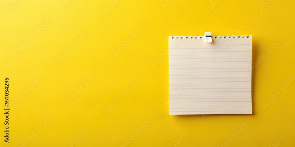 Note paper and information sign with copy space on vibrant yellow background, note paper, information, sign, copy space Note paper and information sign with copy space on vibrant yellow background, note paper, information, sign, copy space