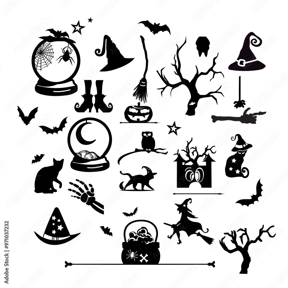 Obraz premium Halloween Vector Set Icons