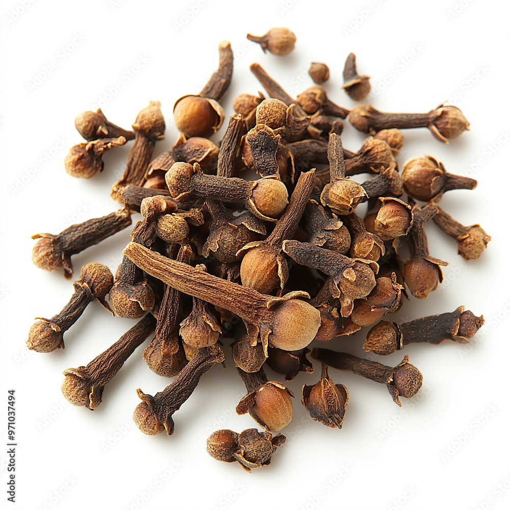 Obraz premium clove exotic tropical spices on isolated white background