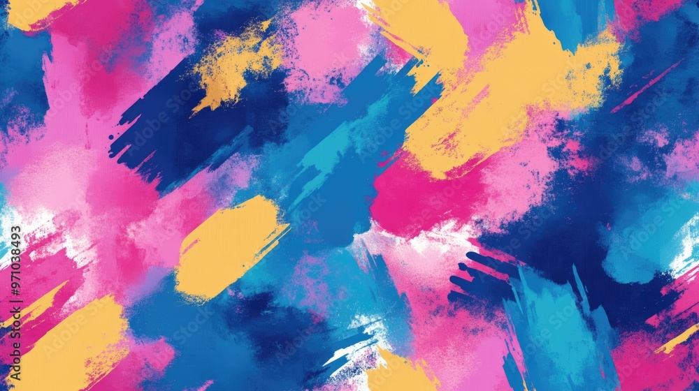 Brush and stain strokes create an artistic background A vibrant deep abstract seamless pattern features watercolor mixed flowing spots with torn edges An endless repeating abstract painted backdro Brush and stain strokes create an artistic background A vibrant deep abstract seamless pattern features watercolor mixed flowing spots with torn edges An endless repeating abstract painted backdro
