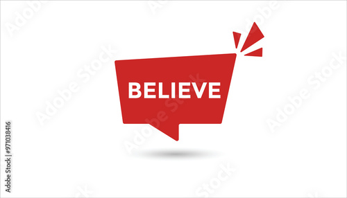 Believe open button web banner templates. Vector Illustration 
