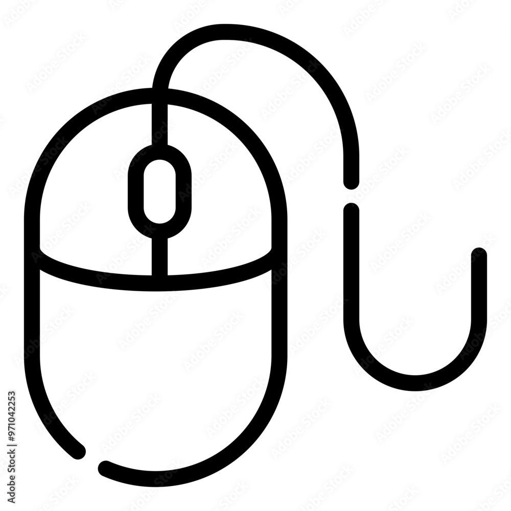 Computer Mouse Icon in Line Style Computer Mouse Icon in Line Style