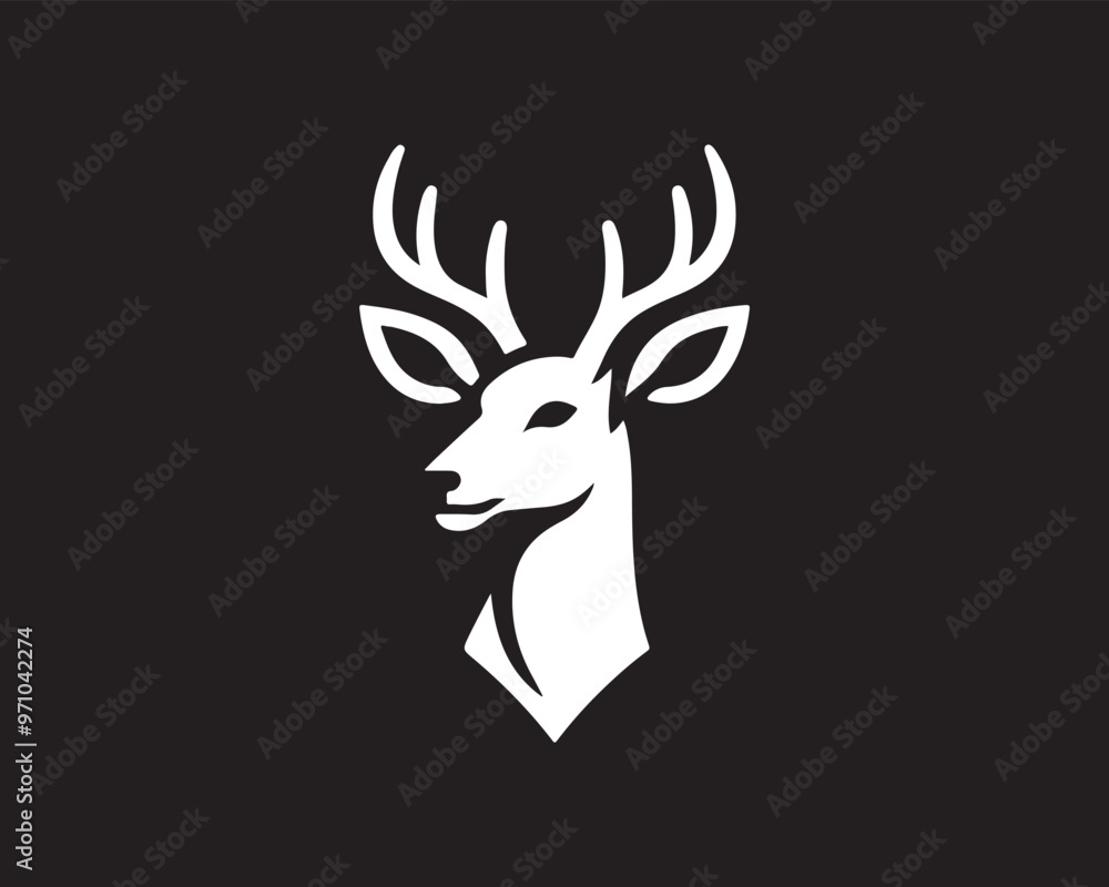 Deer head icon symbol vector illustration. Deer logo vector template. Deer head icon symbol vector illustration. Deer logo vector template.