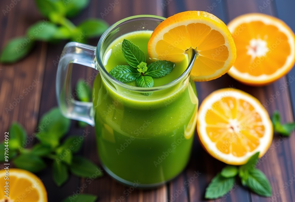 glass of lemonade with mint glass of lemonade with mint