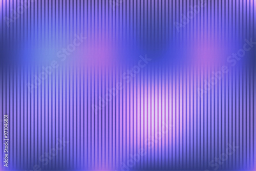 Trendy 2025 future dusk color Ribbed Glass texture background. Neon effect azurite color gradient backdrop. Vector illustration