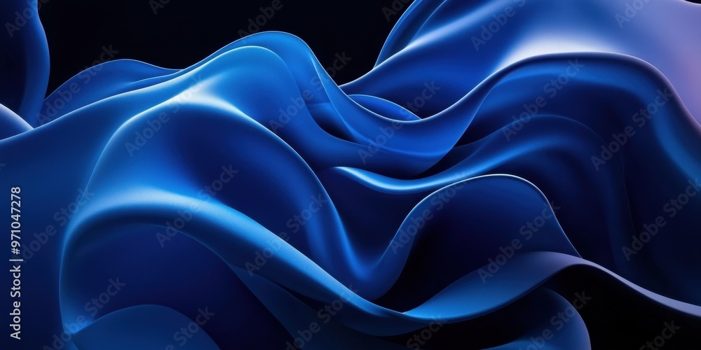 Abstract blue fabric waves create a dynamic visual effect, evoking a sense of movement and fluidity in design. Abstract blue fabric waves create a dynamic visual effect, evoking a sense of movement and fluidity in design.