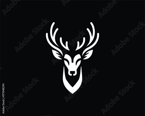 Deer logo vector illustration