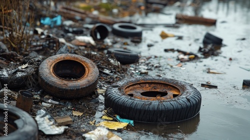 Pollution and Waste in a Waterway