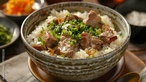 Rice porridge with pork