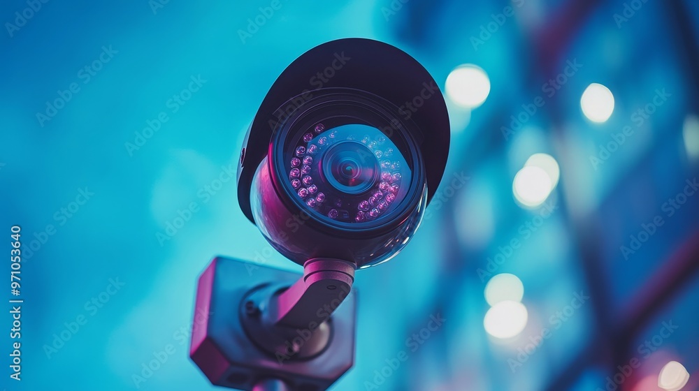 A camera with a black cap on it A camera with a black cap on it