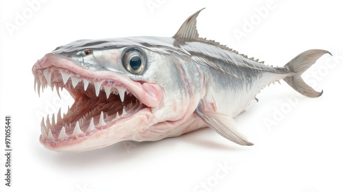 A fish with a mouth full of teeth