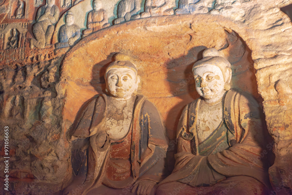 Giant Buddha statue at Yungang Grottoes in Datong, Shanxi Giant Buddha statue at Yungang Grottoes in Datong, Shanxi