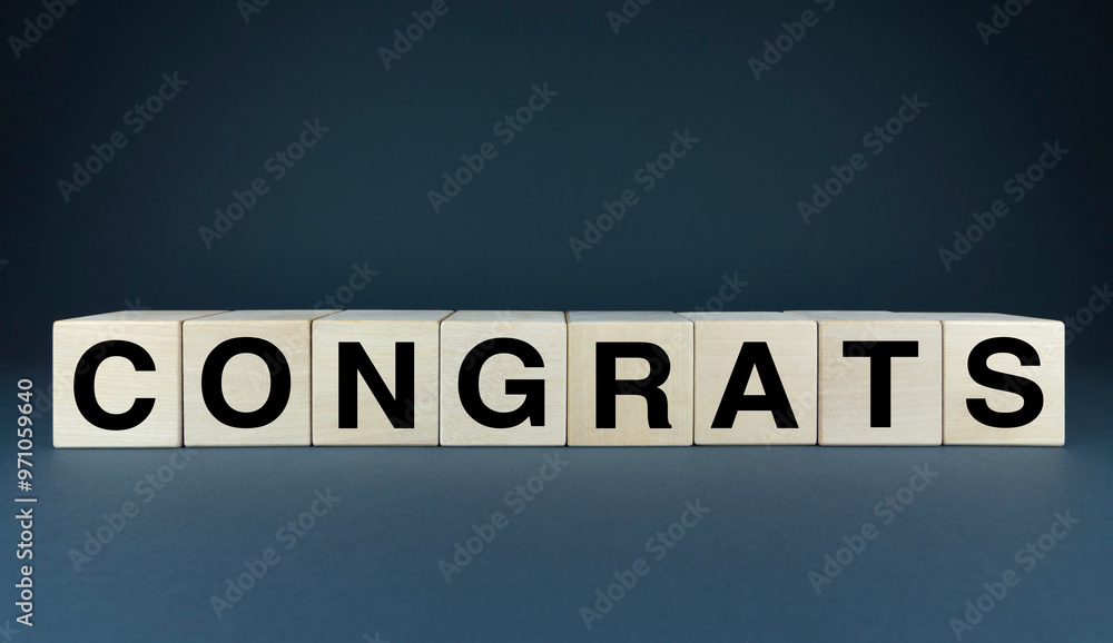 Spreading Joy: Wooden Letters Spell Congrats Spreading Joy: Wooden Letters Spell Congrats