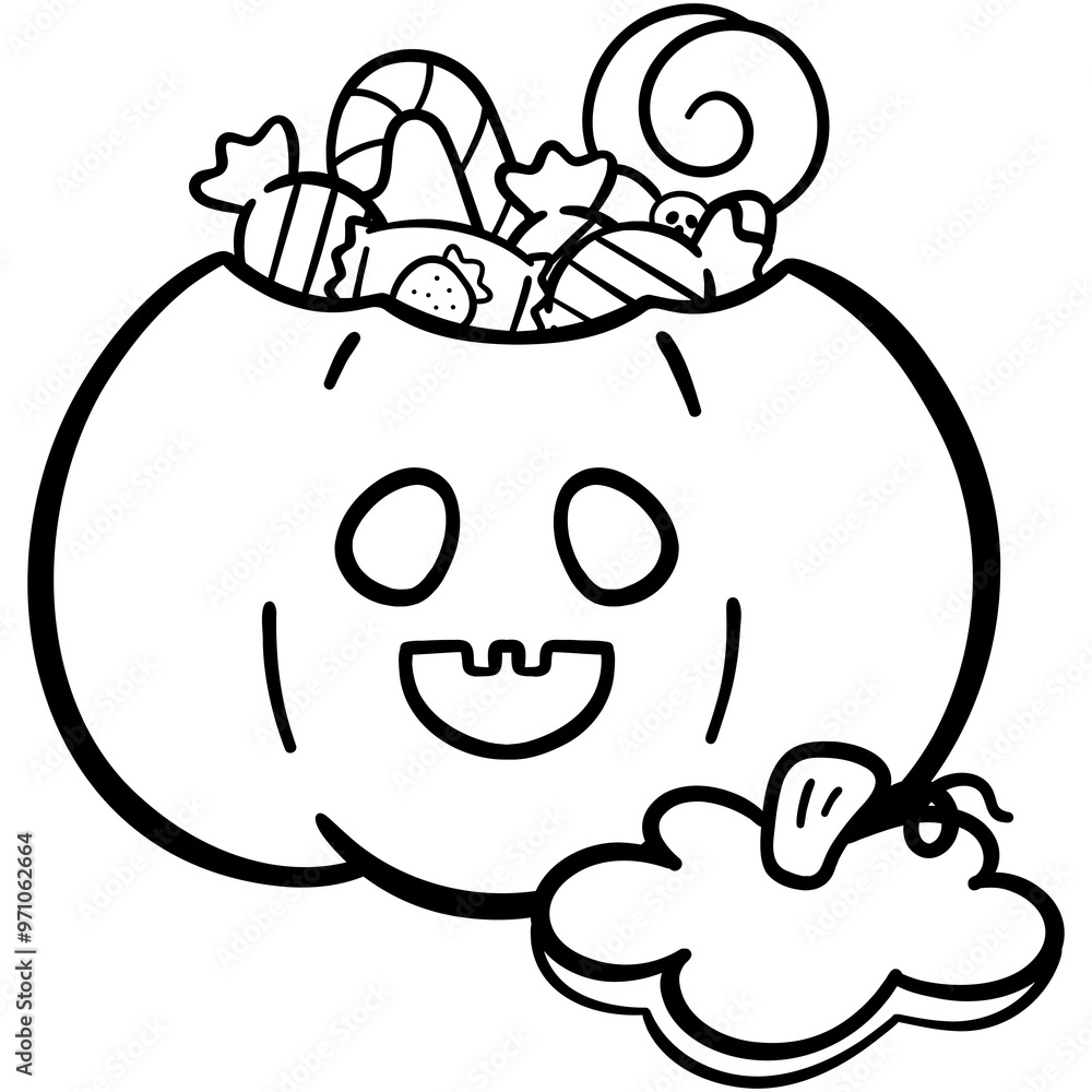 Obraz premium Halloween pumpkin basket 