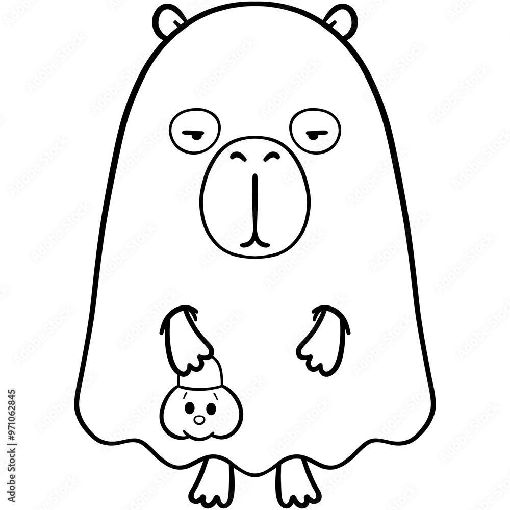 Capybara in Halloween costume Capybara in Halloween costume