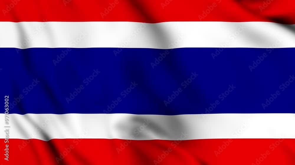 Motion graphic of Thailand national flag waving. High quality 4K background for compositing and presentation. Motion graphic of Thailand national flag waving. High quality 4K background for compositing and presentation.