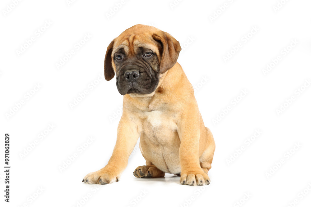 bullmastiff puppy isolated on white background bullmastiff puppy isolated on white background