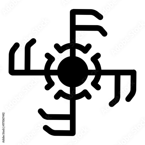 Ginfaxi symbol icon in glyph style