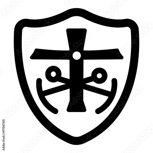 Religious symbol icon in glyph style