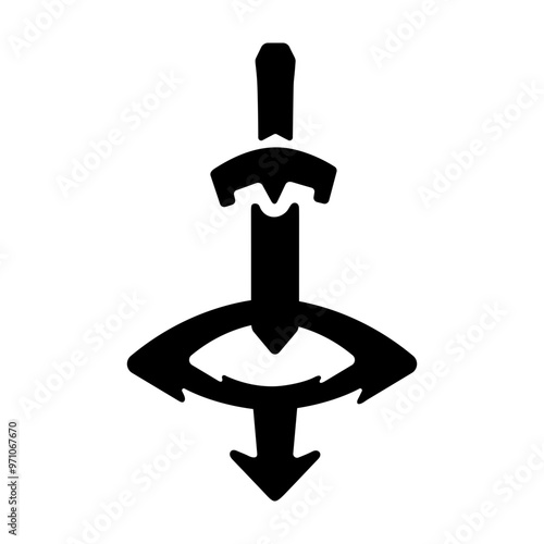A filled style icon of inquisition symbol 