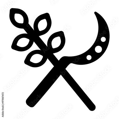 Harvest icon in glyph style
