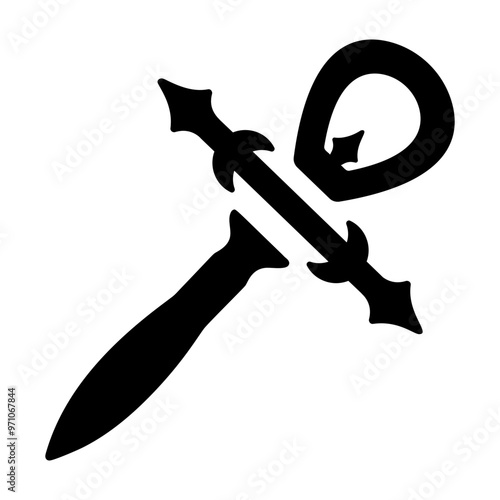 Vampire symbol icon in glyph style