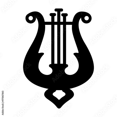 A glyph style icon of apollo symbol 