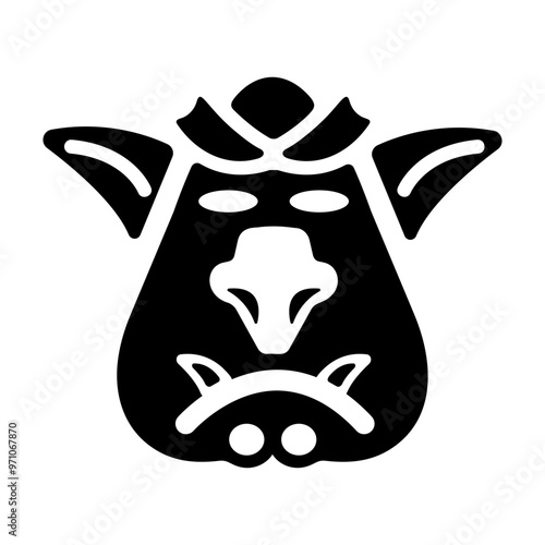 Giant troll icon in solid style 