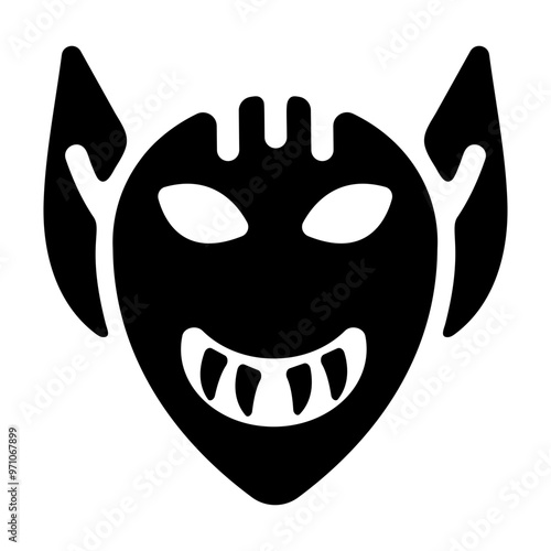 Imp head icon in glyph style