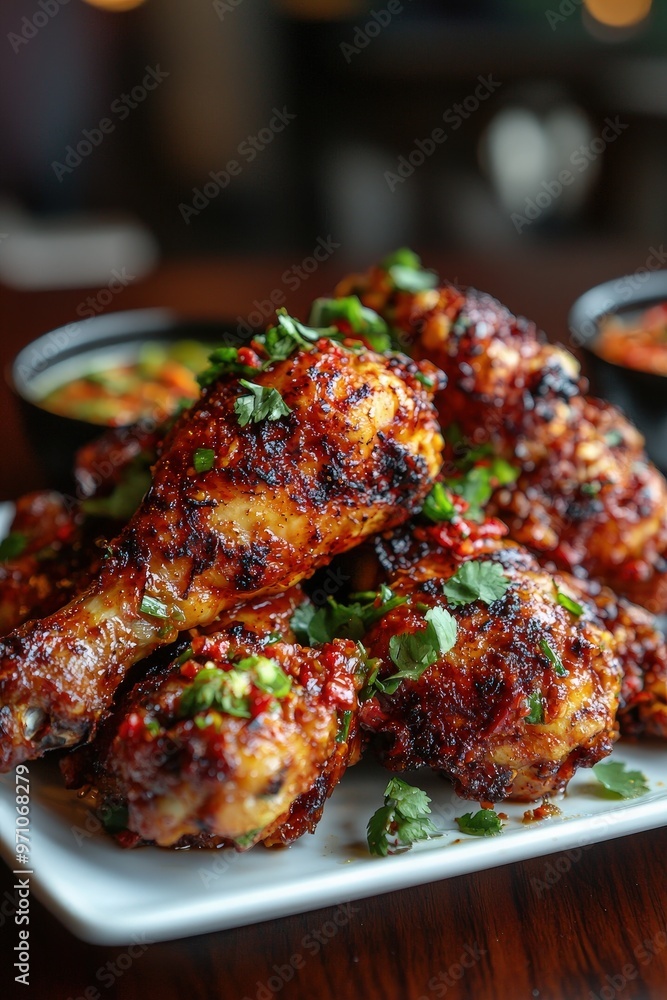 Ayam Penyet: Fried chicken that is smashed and served with sambal, crispy and spicy. Ayam Penyet: Fried chicken that is smashed and served with sambal, crispy and spicy.