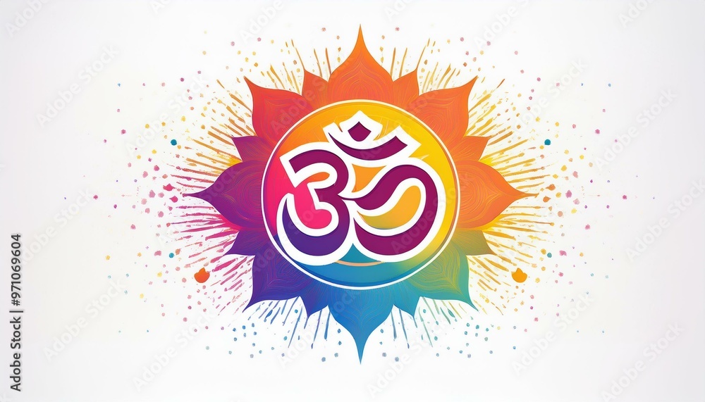 Obraz premium Om or Aum sign and symbol of hinduism