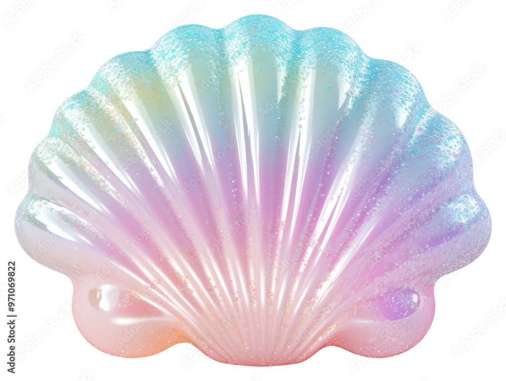 Fototapeta premium PNG 3d jelly scallop invertebrate seashell pattern.
