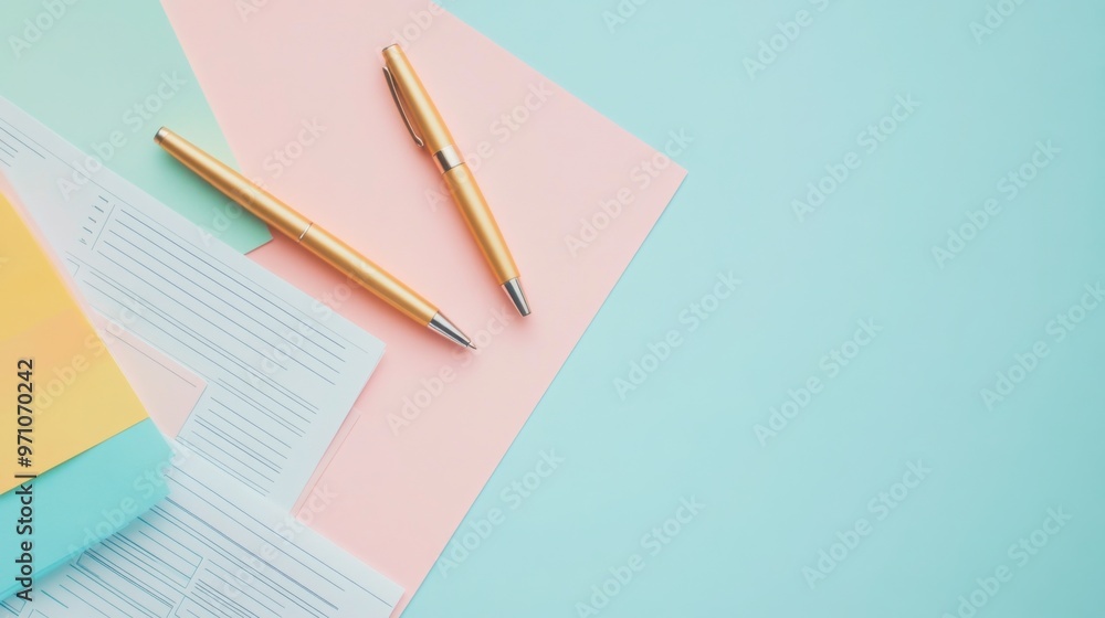 open business documents, financial statements, and a stylish pen open business documents, financial statements, and a stylish pen