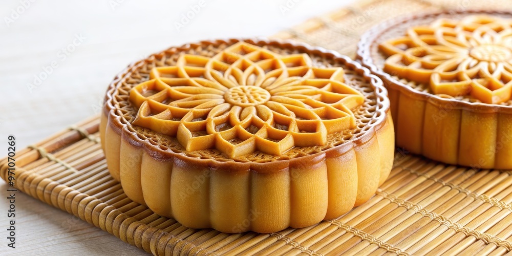 Traditional Malaysian cake made with a lacy pattern using a special ...