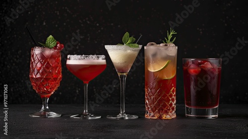 Wallpaper Mural A vibrant Cosmopolitan garnish set featuring imaginative and colorful accents to elevate your cocktail presentation. Torontodigital.ca