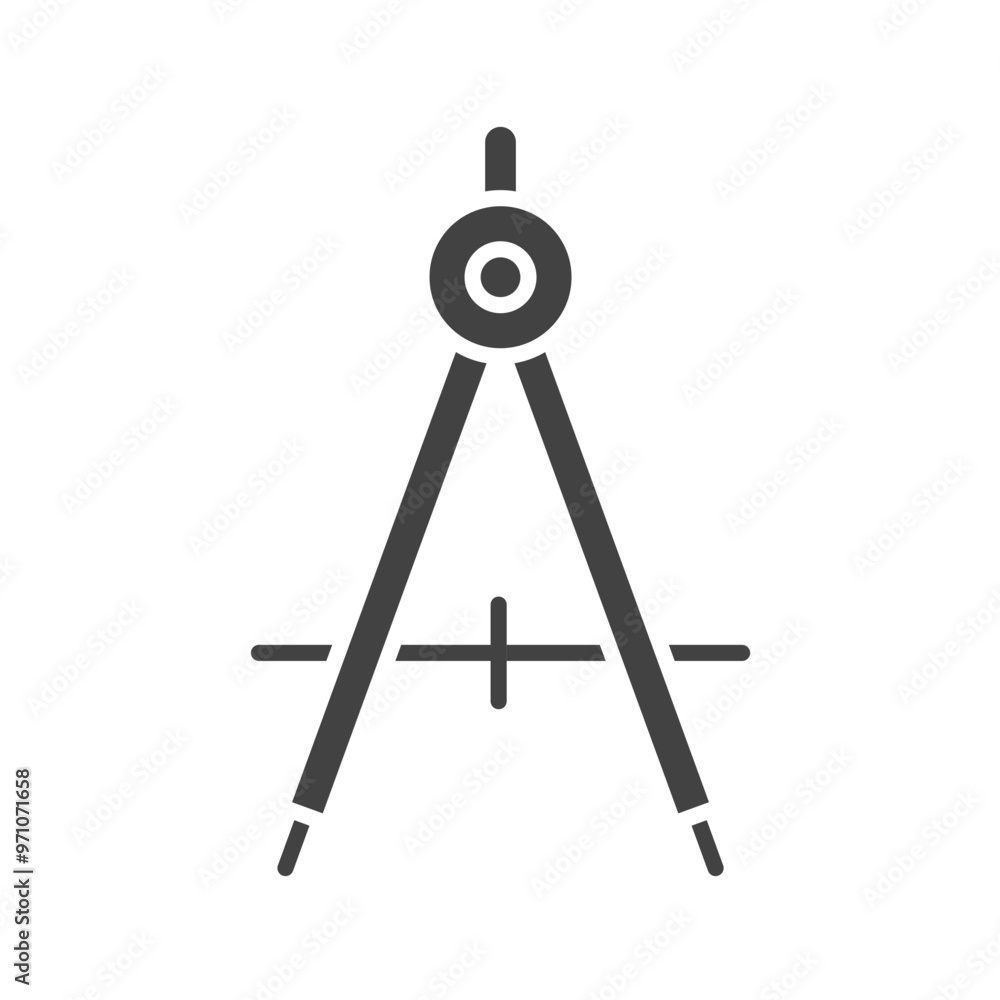 School and Geometric Tools Glyph Icon School and Geometric Tools Glyph Icon