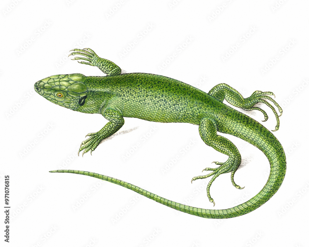 Lizard Illustration. Digital watercolor of reptiles, isolated on a white background. Lizard Illustration. Digital watercolor of reptiles, isolated on a white background.
